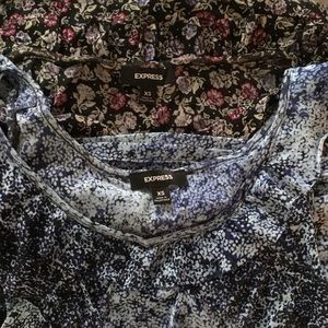 Two Express tiered floral tank tops